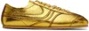 Dries Van Noten Dustin Metallic Leather Sneakers In 954 Gold