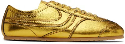 DRIES VAN NOTEN GOLD METALLIC SNEAKERS