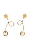 Dries Van Noten Gold-plated Earrings In Brown