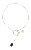 Dries Van Noten Gold-plated Pearl Necklace In Silver
