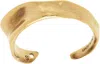 Dries Van Noten Gold Textured Ring In 965 Mat Gold