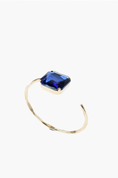 Dries Van Noten Golden Effect Metal Bracelet With Jewel