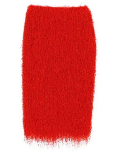Dries Van Noten Sequined Mini Skirt In Red