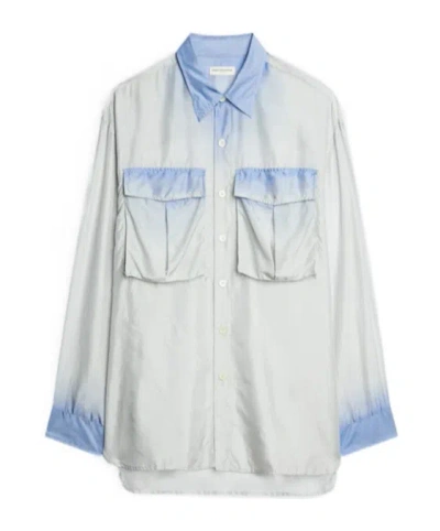 Dries Van Noten Gradual Effect Long-sleeved Shirt In White