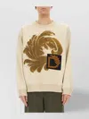 Dries Van Noten Graphic Crew Neck Long Sleeve Sweatshirt In Multi