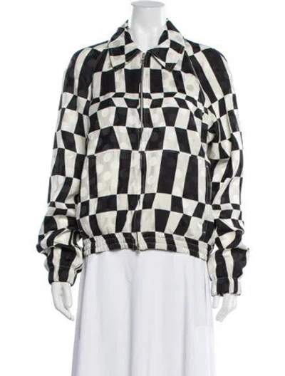 Pre-owned Dries Van Noten Graphic Print Bomber Jacket In Multi