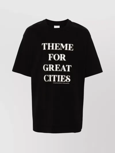 DRIES VAN NOTEN GRAPHIC PRINT COTTON T-SHIRT