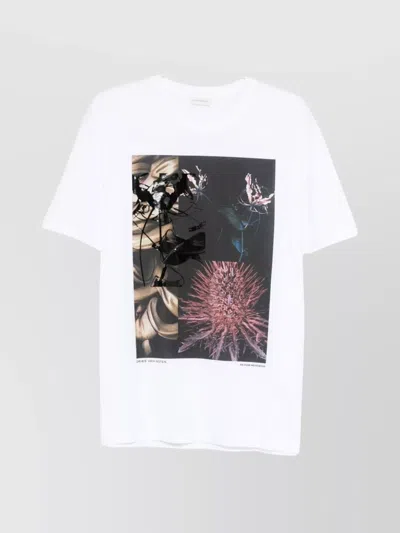 DRIES VAN NOTEN GRAPHIC PRINT CREW NECK SHORT SLEEVE TOP