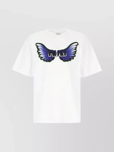 Dries Van Noten Graphic Print Crew Neck Short Sleeves T-shirt In White
