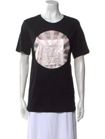 Pre-owned Dries Van Noten Graphic Print Crew Neck T-shirt In Black