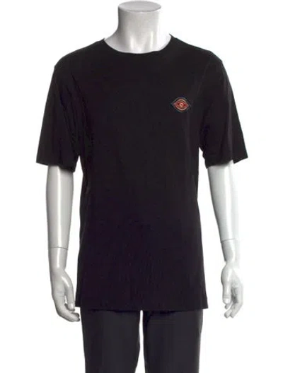 Pre-owned Dries Van Noten Graphic Print Crew Neck T-shirt In Black