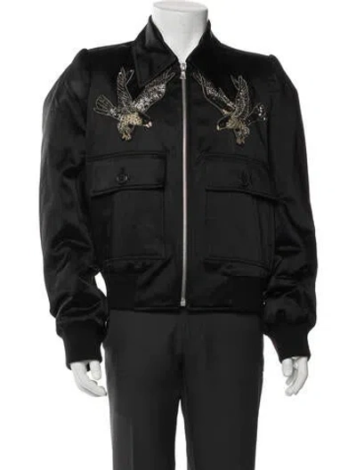 Pre-owned Dries Van Noten Graphic Print Jacket In Blue