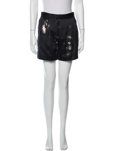 Pre-owned Dries Van Noten Graphic Print Mini Shorts In Multi