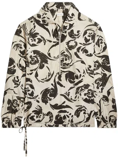 Dries Van Noten Graphic-print Shirt In Black