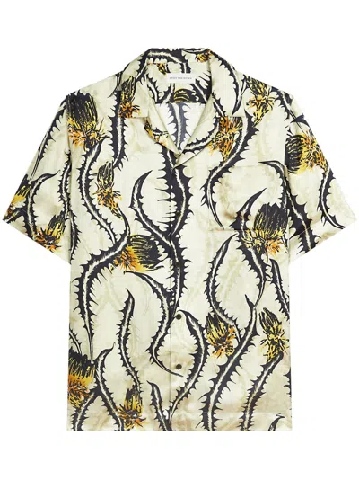 Dries Van Noten Graphic-print Shirt In Yellow