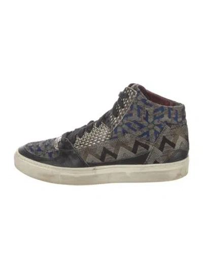 Pre-owned Dries Van Noten Graphic Print Sneakers In Multi