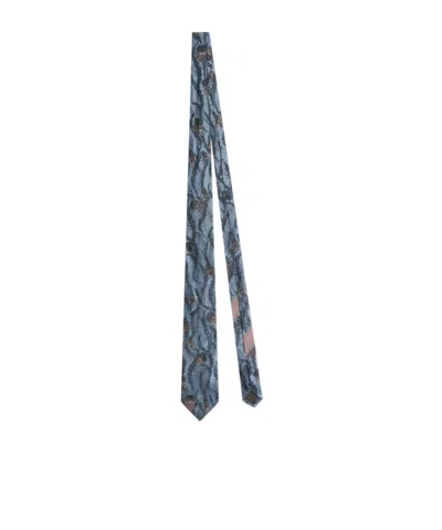 Dries Van Noten Graphic-print Tie In Blue