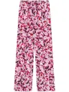 Dries Van Noten Puvis Printed Wide-leg Drawstring Pants In Pink