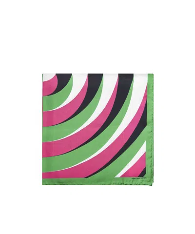 Dries Van Noten Graphic Printed Square Scarf In Green