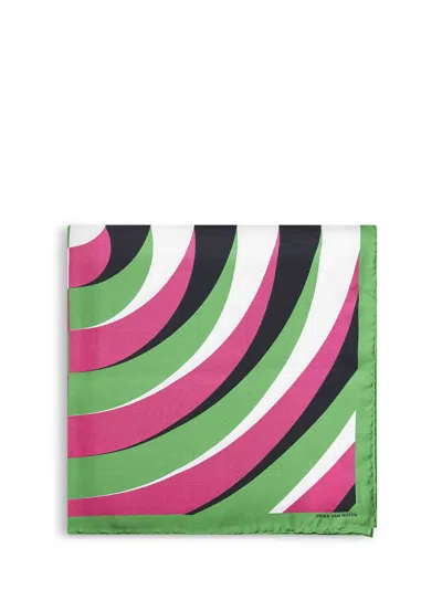 Dries Van Noten Graphic-print Silk Square Scarf In Multi