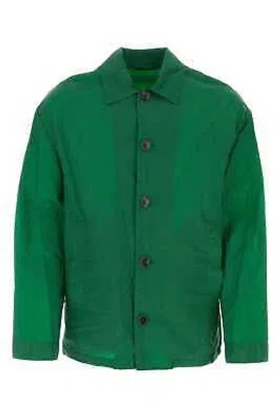 Pre-owned Dries Van Noten Grass Green Coated Denim Vormac Jacket S