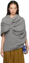 Dries Van Noten Gray Alpaca & Merino Wool Sweater In 804 Mid Grey