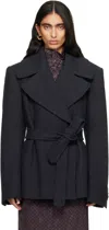 Dries Van Noten Gray Brushed Coat