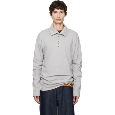 Dries Van Noten Gray Cotton Polo