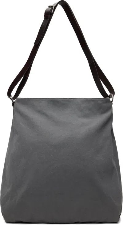 Dries Van Noten Grey Large Canvas Bag In 802 Grey