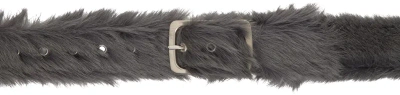 Dries Van Noten Gray Leather Belt In Grey