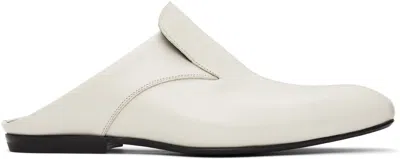 Dries Van Noten Gray Leather Slippers In 800 L.grey