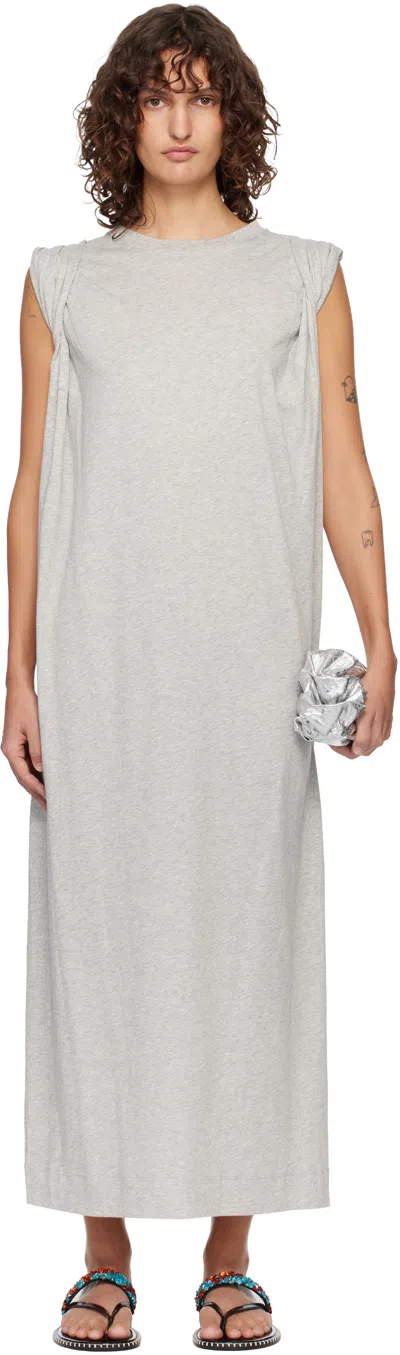 Dries Van Noten Gray Loose T-shirt Maxi Dress