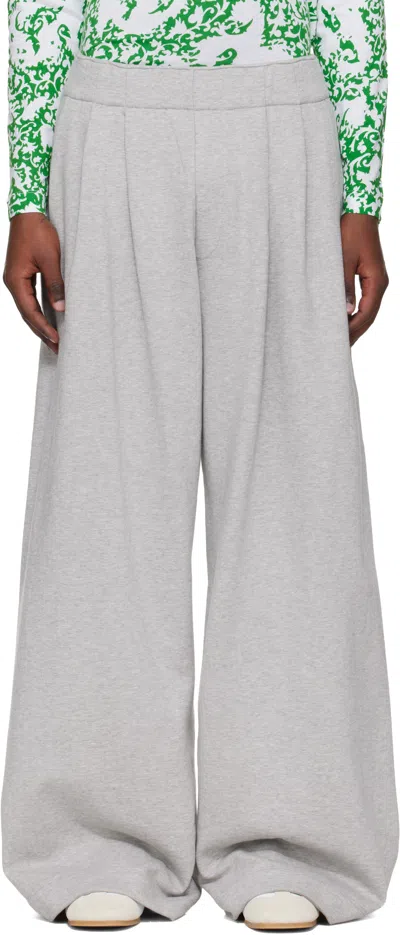 Dries Van Noten Pleated Sweatpants In Gray