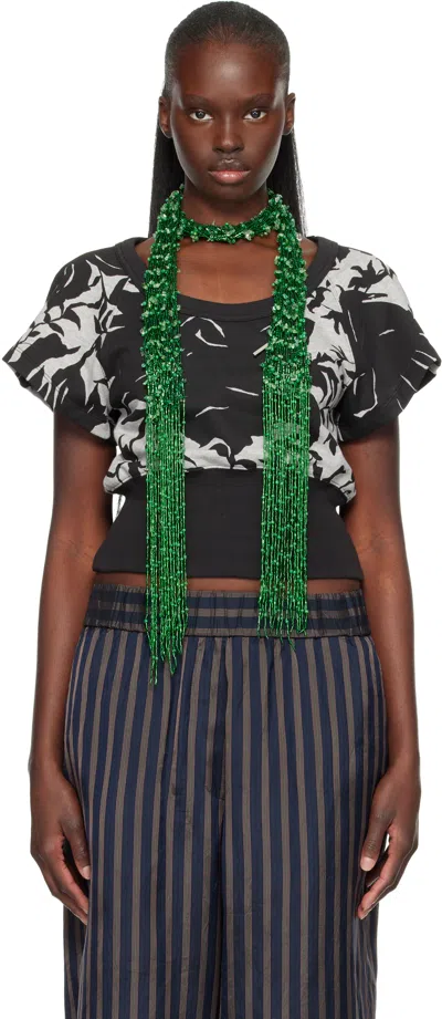Dries Van Noten Gray Printed T-shirt In Black