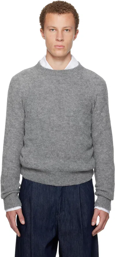 Dries Van Noten Gray Raglan Sweater