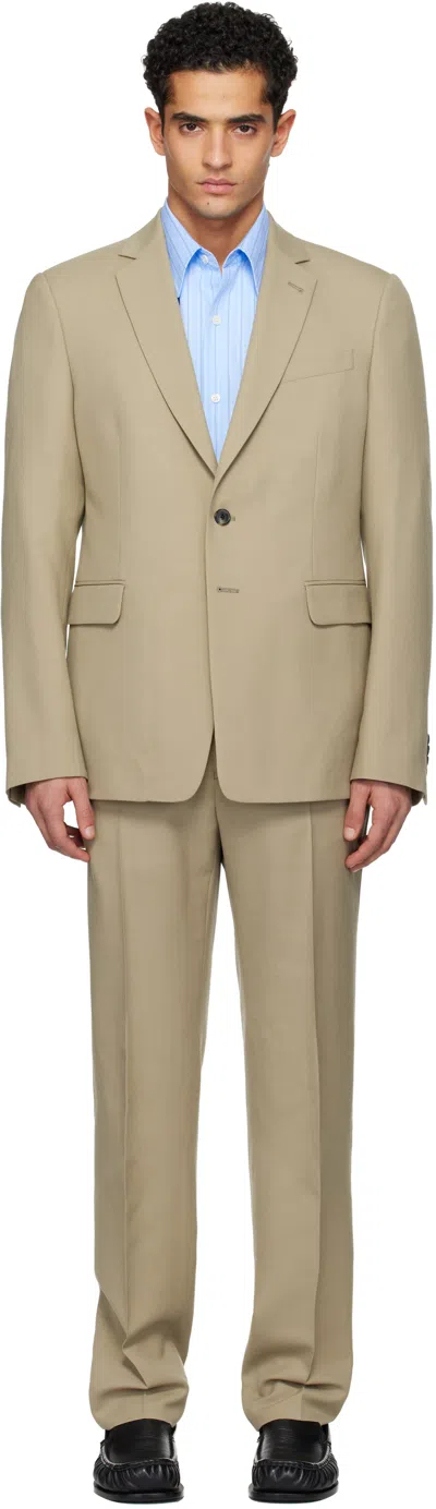 Dries Van Noten Gray Single-breasted Suit In Brown