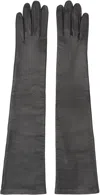 Dries Van Noten Gray Soft Leather Gloves In 802 Grey