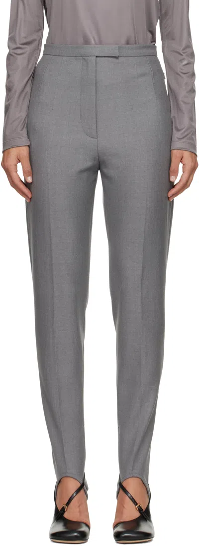 Dries Van Noten Gray Stirrup Trousers