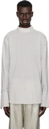 Dries Van Noten Gray Turtleneck Shirt In 800 Light Grey