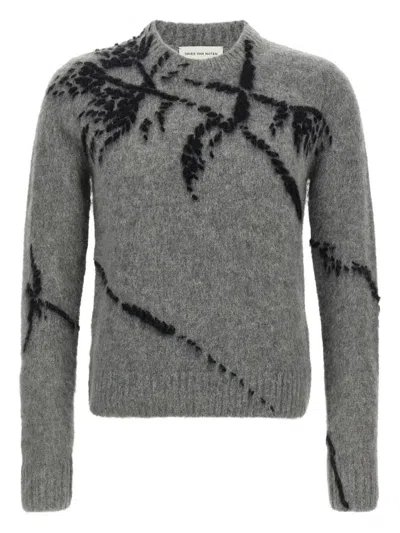 DRIES VAN NOTEN DRIES VAN NOTEN GRAY WOOL BLEND SWEATER