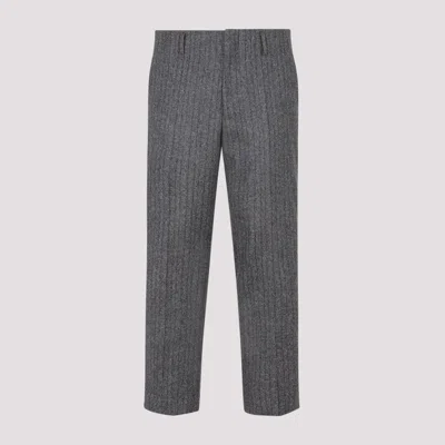 Dries Van Noten Wool Pinstriped Pants 4 Pockets In Multi