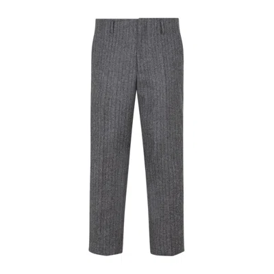 DRIES VAN NOTEN GRAY WOOL PAOLO PANTS