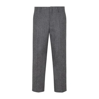 DRIES VAN NOTEN DRIES VAN NOTEN GRAY WOOL PAOLO PANTS
