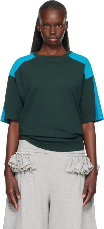 Dries Van Noten Green & Blue Loose Fit T-shirt