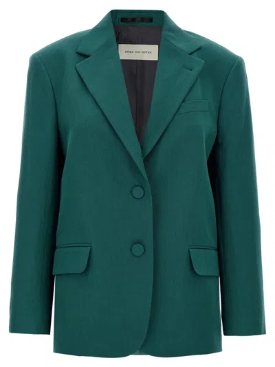 DRIES VAN NOTEN GREEN BIRDY BLAZER
