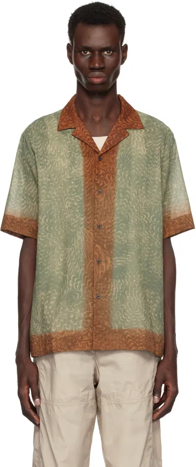 Dries Van Noten Green Boxy Cotton Shirt In 608 Mint