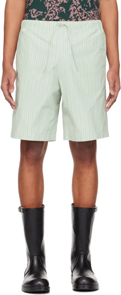 Dries Van Noten Green Cotton Shorts