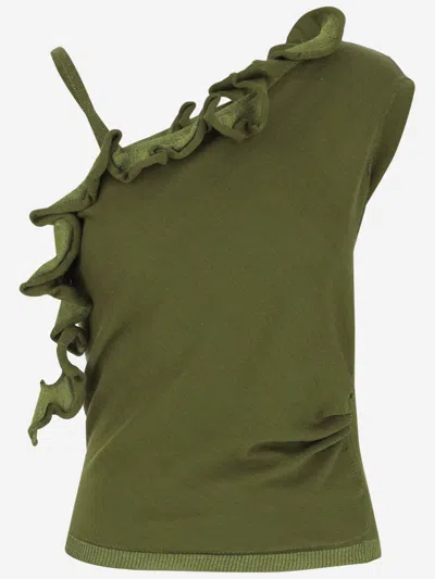 Dries Van Noten Green Cotton Top