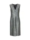 Dries Van Noten Women Green Crushed Viscose Cotton Blend Midi Sheath Dress In Green