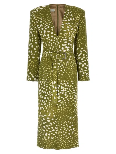 DRIES VAN NOTEN GREEN DOHANA DRESS